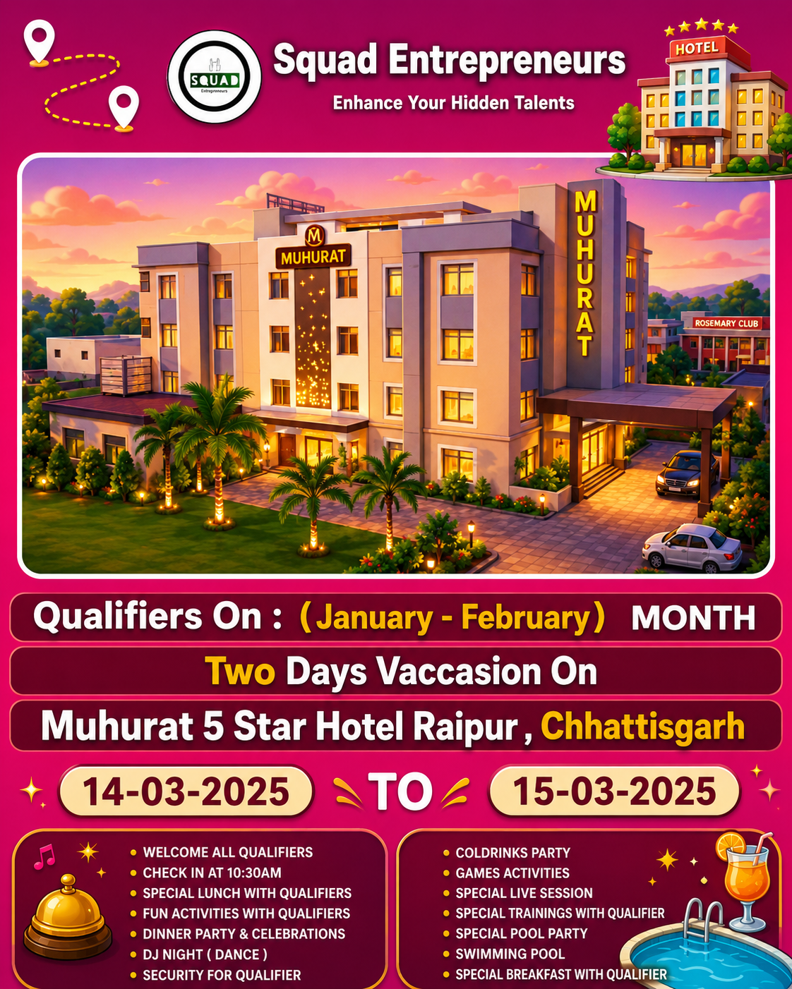 Raipur Luxury Resort Muhurat Trip (CG)
